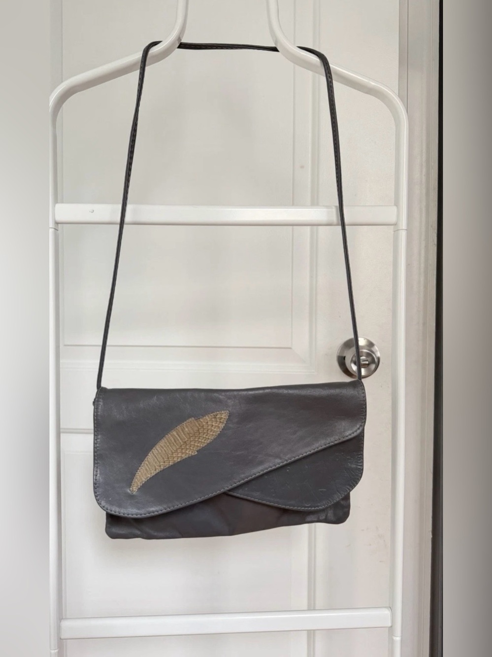 Vintage Hala Bag Crossbody Purse Genuine Leather Made In USA